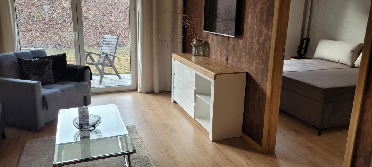 Sloneczny Apartament Z Ogrodkiem กดัญสก์ ภายนอก รูปภาพ